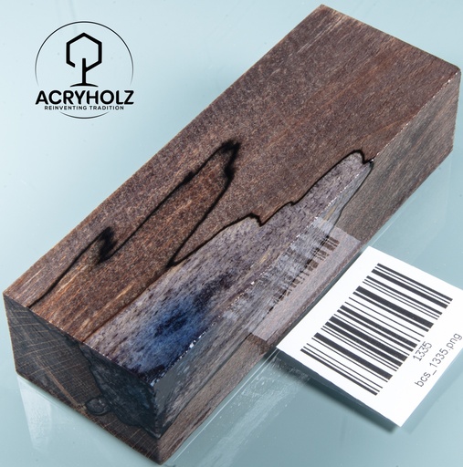 [1335] Buche gestockt stabilisiert Griffblock | 120x42x29 | Messergriff 1335
