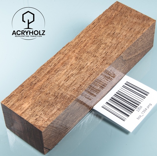 [1354] Walnuss Griffblock stabilisiert | 140x40x30 | acryholz| 1354