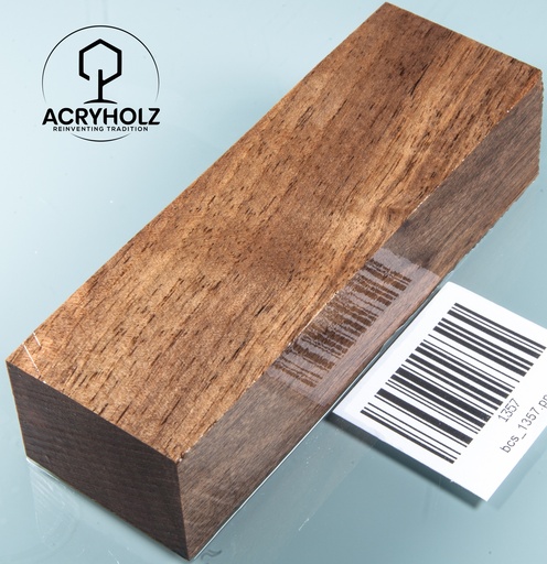 [1357] Walnuss Griffblock stabilisiert | 120x40x30 | acryholz| 1357