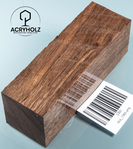 [1360] Walnuss Drechselholz stabilisiert | 120x40x40 | acryholz | Drechseln | 1360