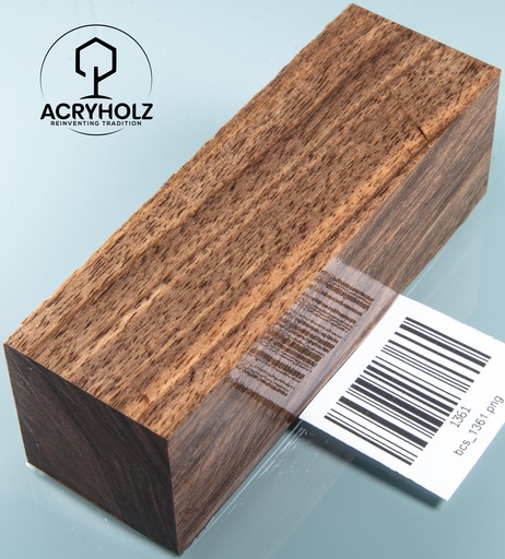 [1361] Walnuss Drechselholz stabilisiert | 120x40x40 | acryholz | Drechseln | 1361